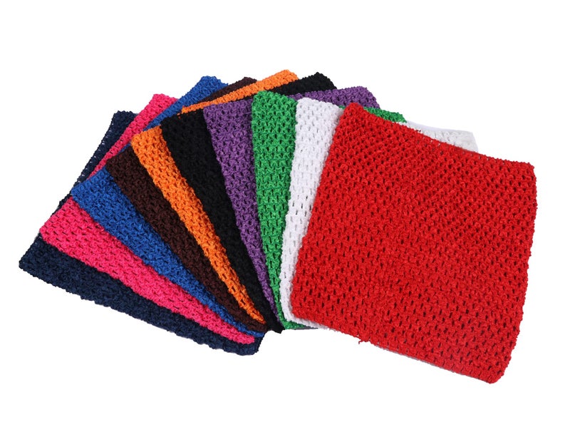 YYCRAFT 9 Inch Width Crochet Tutu Tops for Baby Toddler Girls Infant Chest Wrap for Halloween Dress Up Party(Pack of 10) - Image 1